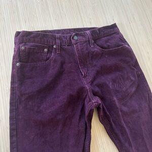 LEVI Women's Purple Corduroy Jeans